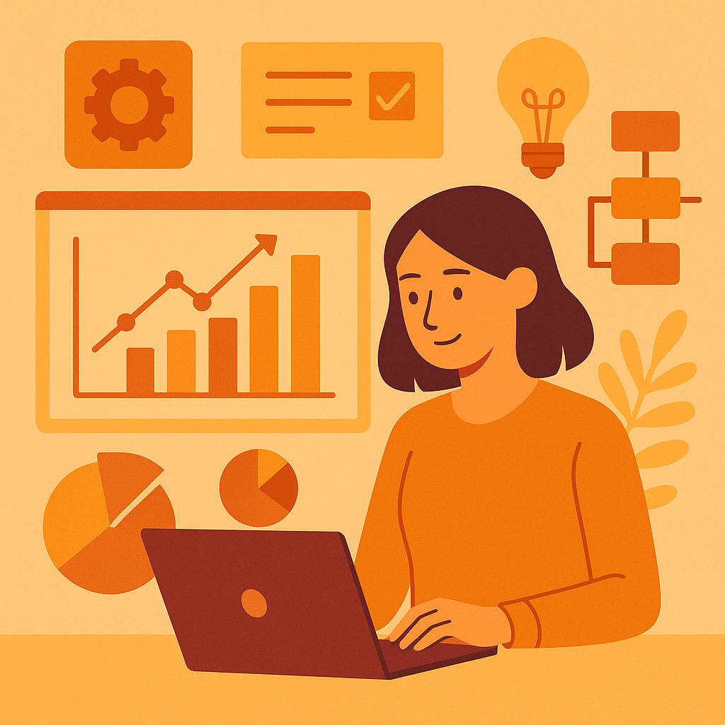 Business analyst working with metrics